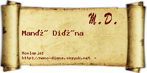 Manó Diána névjegykártya